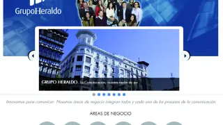 Imagen de la nueva web del Grupo Heraldo