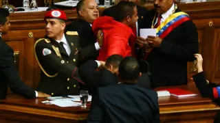 El espontaneo que increpó en el discurso de Maduro