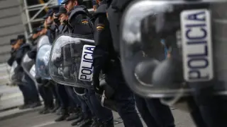 Enfrentamientos con la Policía durante las protestas en Madrid