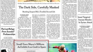 La noticia ha sido publicada en las portadas de papel y online del NYT