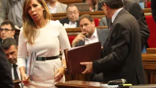 La presidenta del PPC, Alicia Sánchez Camacho, en el parlamento catalán