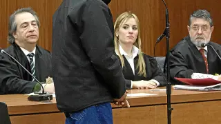 El acusado, Luis Eduardo Chacha, durante el juicio.