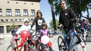 Bicicletada escolar en Zaragoza