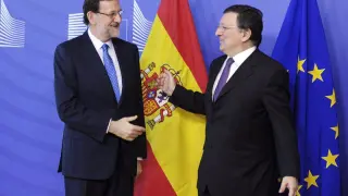 Rajoy charla con Barroso