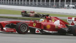 Alonso rueda por el circuito de Montreal