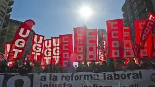 Manifestación contra la reforma laboral en 2012