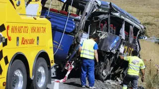 Imagen del accidente de Tornadizos (Ávila)
