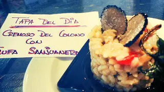 Tapa de arroz del Colono en el hotel Guadalope, de Alcañiz