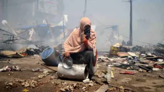 Imagen de la destrucción y desolación que se vive en El Cairo