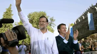 Mariano Rajoy este sábado en Soutomaior