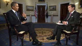 El presidente Obama en una entrevista
