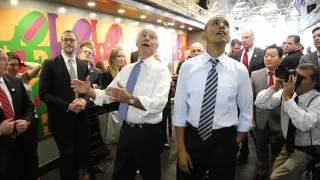 Obama con el vicepresidente Biden