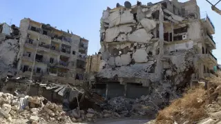 Edificios destruidos en Alepo