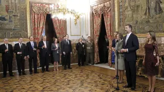 El Príncipe Felipe durante la recepción en el Palacio Real