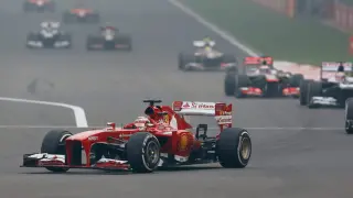 Fernando Alonso, durante una carrera
