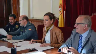La subdelegada del Gobierno en Huesca, María Teresa Lacruz, en la presentación del plan