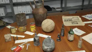 Algunos de los objetos encontrados en pueblos abandonados de Teruel