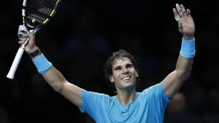 Rafa Nadal, tras ganar en dos sets a David Ferrer.