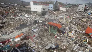 Imágenes de la ciudad más afectada por el Tifón
