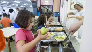 Imagen de un comedor escolar en Zaragoza