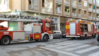 Imagen del incendio en la calle Manuel Ángel Ferrer