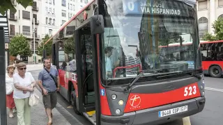 Imagen de archivo del autobús número 40, en la plaza de España