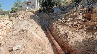 Obras de canalización en Cisjordania