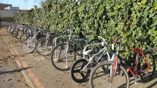 Bicicletas en el depósito municipal