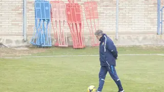 PAco Herrera, entrenador del Real Zaragoza, en la Ciudad Deportiva