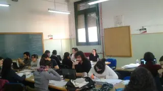 Sala de estudio en la Universidad de Zaragoza.