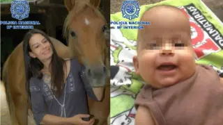 Imagen facilitada de la mujer y su bebé por la Policía