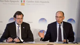 Rueda de prensa de Letta y Mariano Rajoy