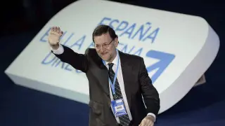 Mariano Rajoy durante la convención