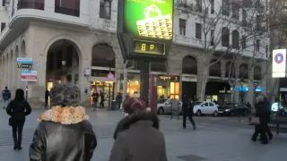 Frío y viento en Zaragoza