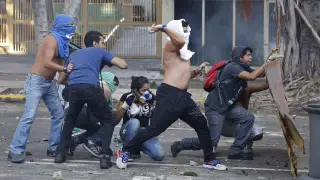 Foto de archivo de disturbios en Caracas.