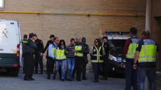 Miguel Carcaño, a su llegada al hospital Miguel Servet de Zaragoza