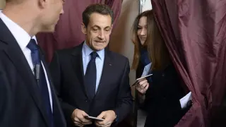 Nicolas Sarkozy junto a su esposa Carla Bruni