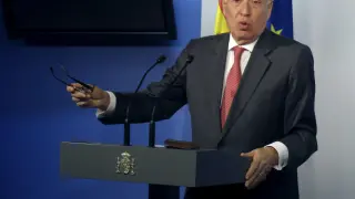 García Margallo en rueda de prensa en Bruselas