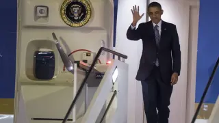 Obama llegando a Roma