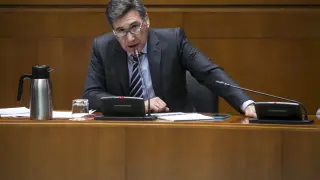 Ricardo Oliván en su comparecencia en las Cortes