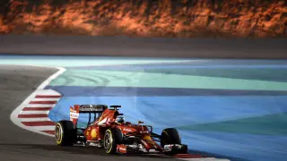 Fernando Alonso, durante la carrera de Bahréin