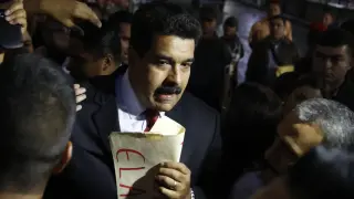 El presidente venezolano, tras la reunión con la oposición