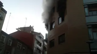 Incendio registrado en la calle Fraga de Zaragoza