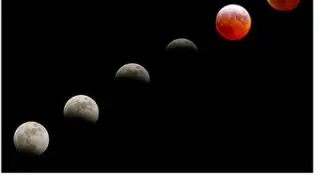 Eclipse de Luna hasta que se vuelve roja