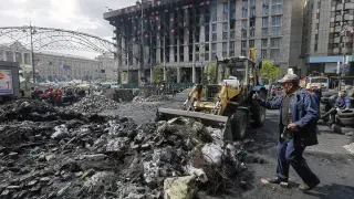 Retirada de barricadas en Kiev