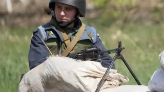 Soldados ucranianos en la zona de conflicto
