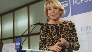 La presidenta del PP madrileño, Esperanza Aguirre