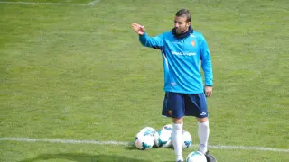 Luis García, durante un entrenamiento