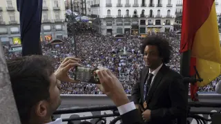 Una imagen de la celebración del Real Madrid