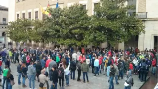 Concentración de Podemos en Zaragoza
